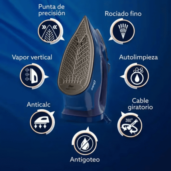 Plancha De Ropa A Vapor Oster Suela De Cerámica Gcstac7202 - Imagen 3
