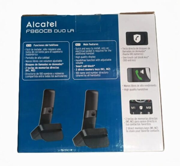 Teléfono Inalámbrico Alcatel 2 Bases F860cb Duo La - Imagen 3