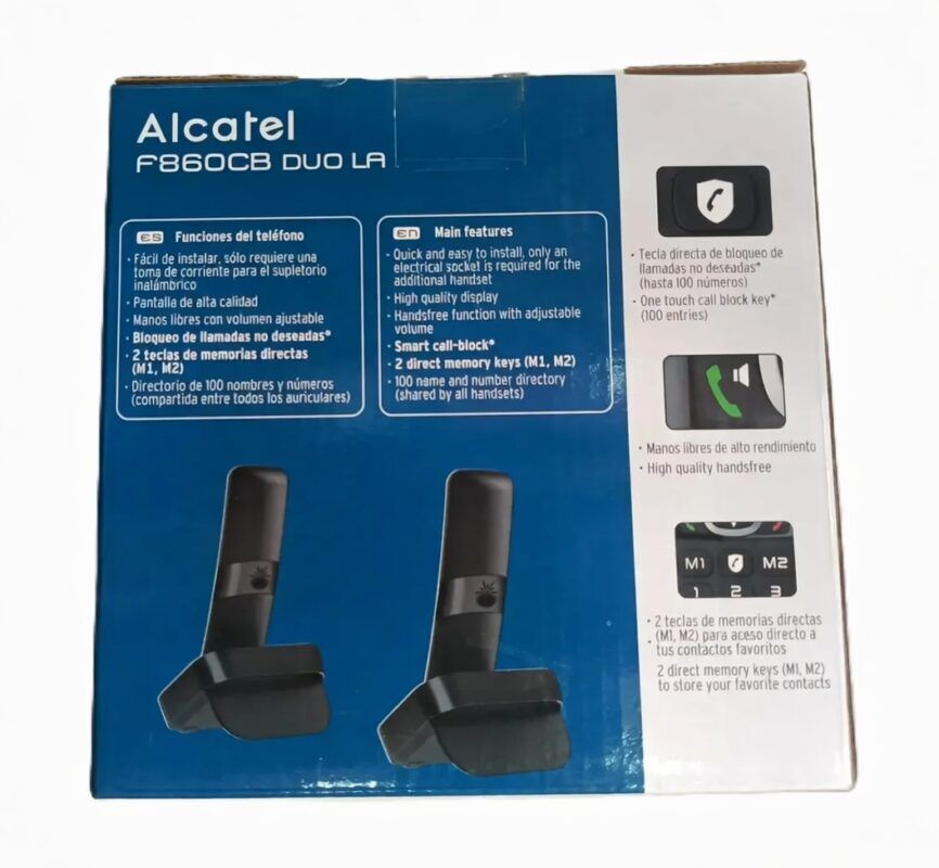 Teléfono Inalámbrico Alcatel 2 Bases F860cb Duo La - Imagen 3