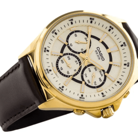 Reloj Casio Enticer Con Correa De Cuero Wr 50 M - Imagen 2