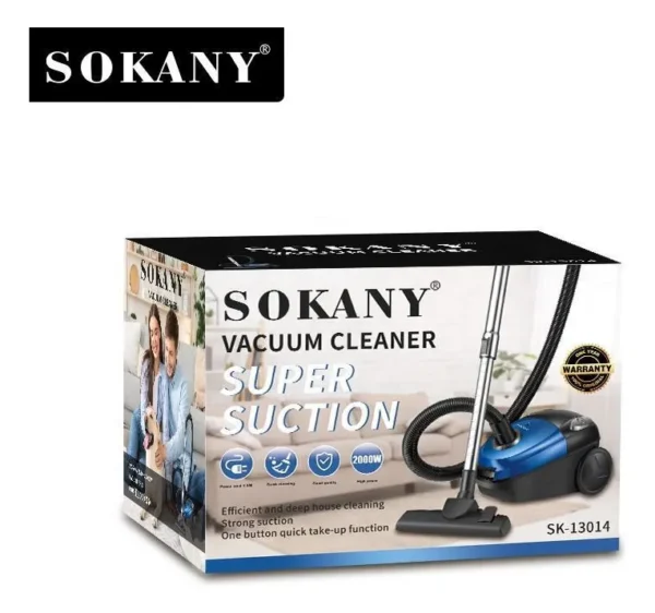 Aspiradora De Polvo 2000w Sokany Depósito 1 Litro Sk-13014 - Imagen 2