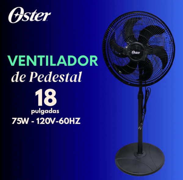 Ventilador 18 Pulgadas Oster 3 Velocidades Eosvelist1631-6 - Imagen 2