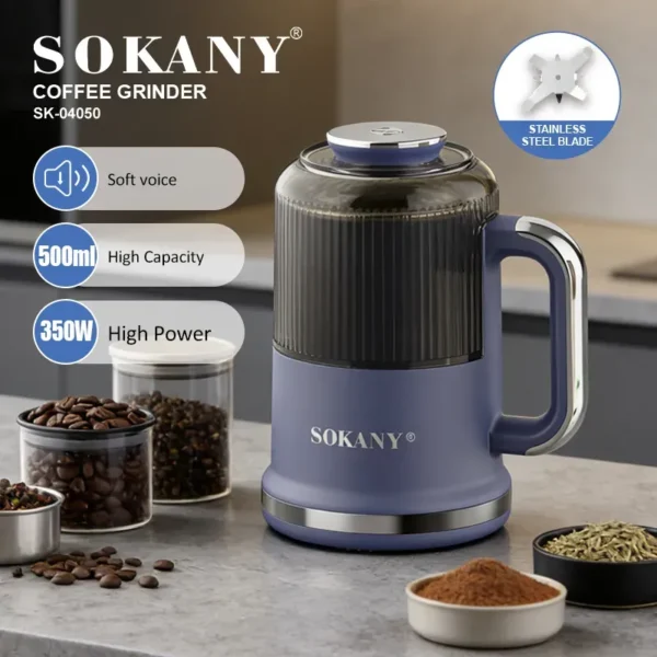Molino De Café Y Especias De Eléctrico Sokany 350w Sk-04050 - Imagen 3