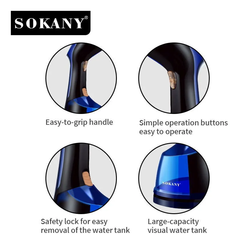 Plancha Vaporizadora Vertical De Mano Sokany Sk-3080 - Imagen 4