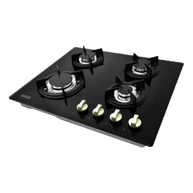 Encimera A Gas 4 Quemadores Rca De Vidrio Templado 60g-401 - Imagen 2
