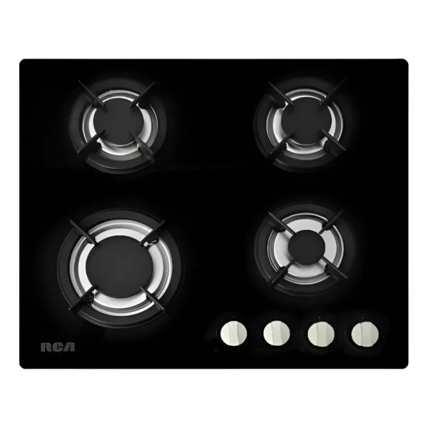 Encimera A Gas 4 Quemadores Rca De Vidrio Templado 60g-401