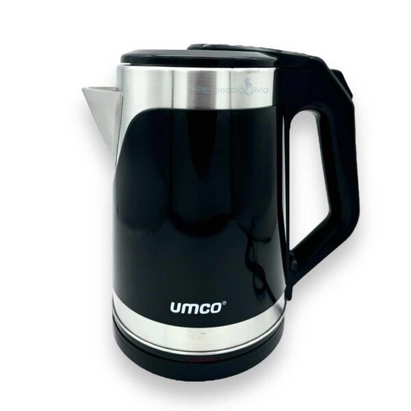 Hervidor de agua Umco 1.8 litros negra acero inoxidable 1000w 5525