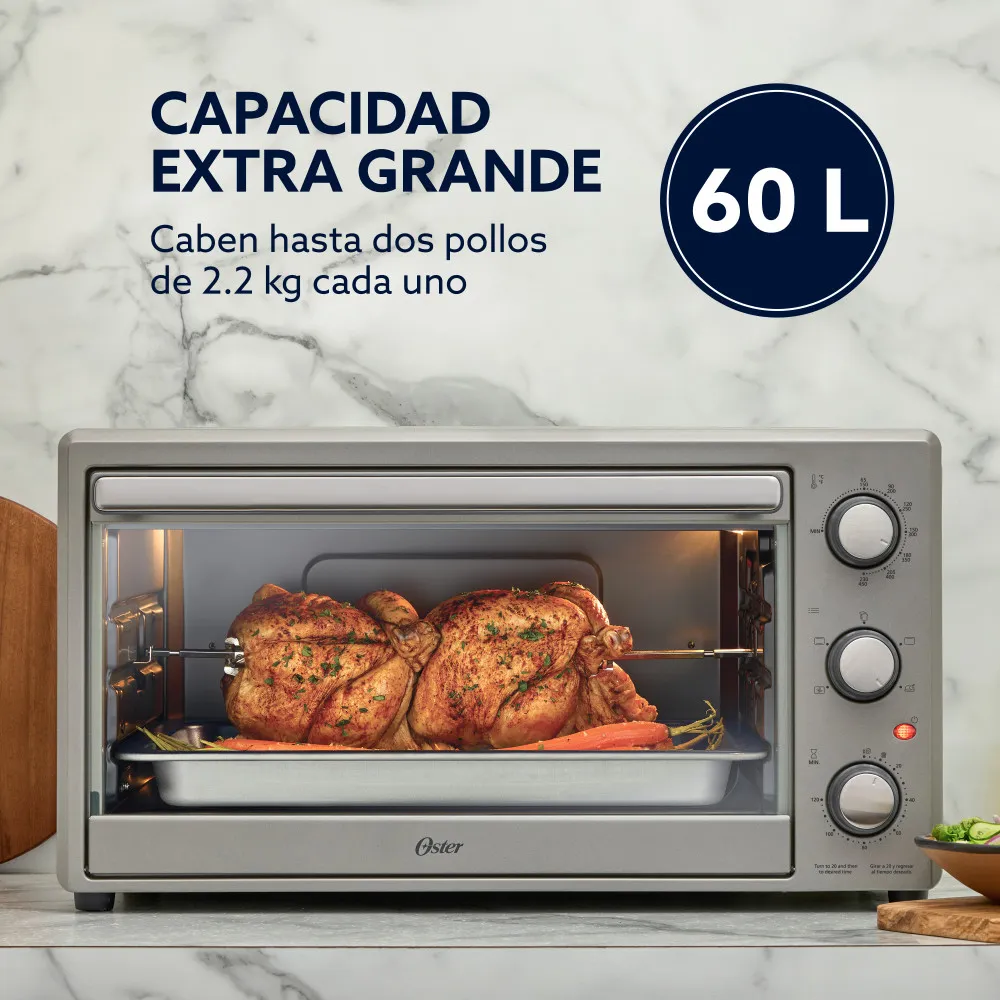 Horno Tostador Oster® 60 Litros Rotisserie Tssttv60mns - Imagen 6
