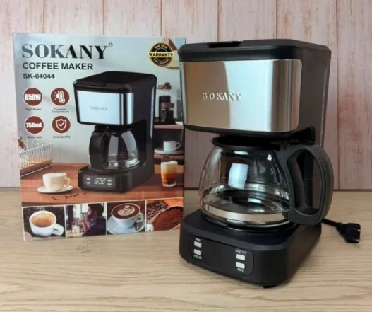 Cafetera Programable De 6 Tazas Electrica Sokany Sk-04044 - Imagen 2