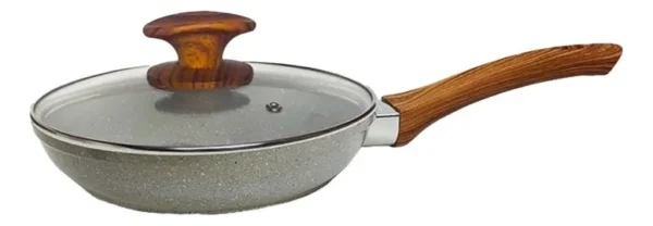 Sarten Indalum Inducción 24 Cm C/tapa Cuarzo Light