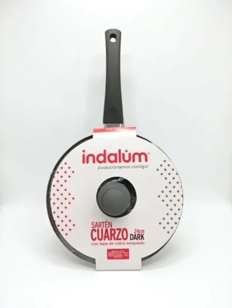 Sarten Indalum Inducción 24 Cm C/tapa Cuarzo Light