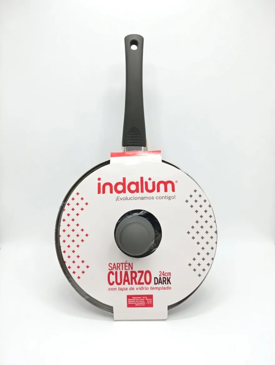 Sarten Indalum Inducción 24 Cm C/tapa Cuarzo Light