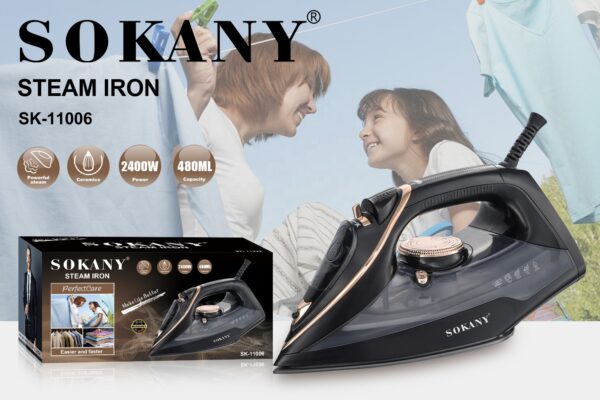 Plancha De Ropa Sokany Suela De Ceramica 2400w Sk-11006 - Imagen 5