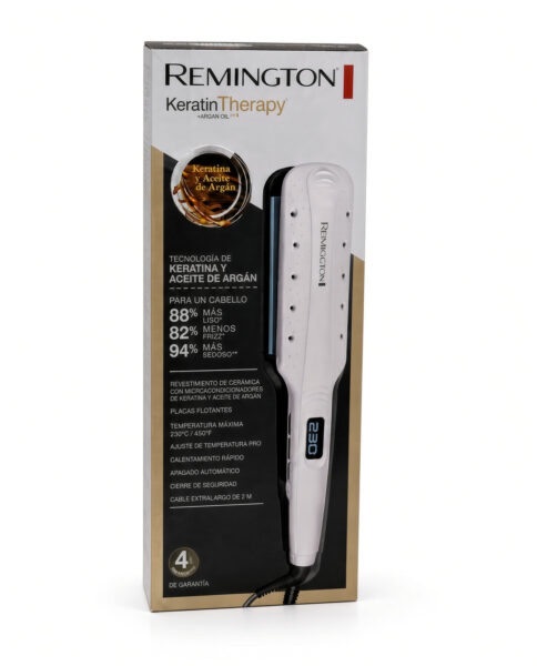 Plancha de Cabello Revestimiento de Ceramica con Keratina y Aceite de Argan S-7603 - Imagen 3