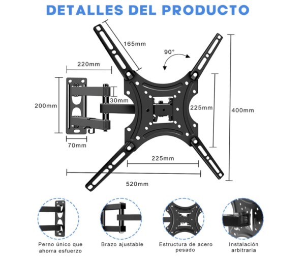 SOPORTE GIRATORIO 32 - 55 PULGADAS X-400 - Imagen 2