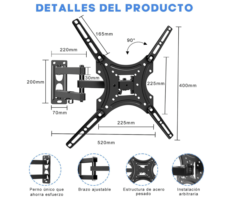 SOPORTE GIRATORIO 32 - 55 PULGADAS X-400 - Imagen 2