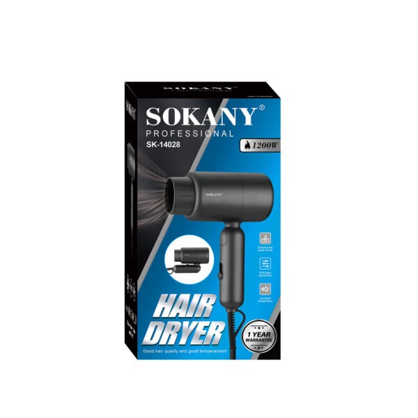 Secadora De Pelo Plegable Sokany Portátil 1200w Sk-14028 - Imagen 4