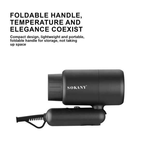 Secadora De Pelo Plegable Sokany Portátil 1200w Sk-14028 - Imagen 3
