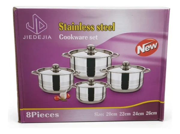 Juego De Ollas 8 Piezas Jiedejia Cookware Set Jdj0308 - Imagen 3