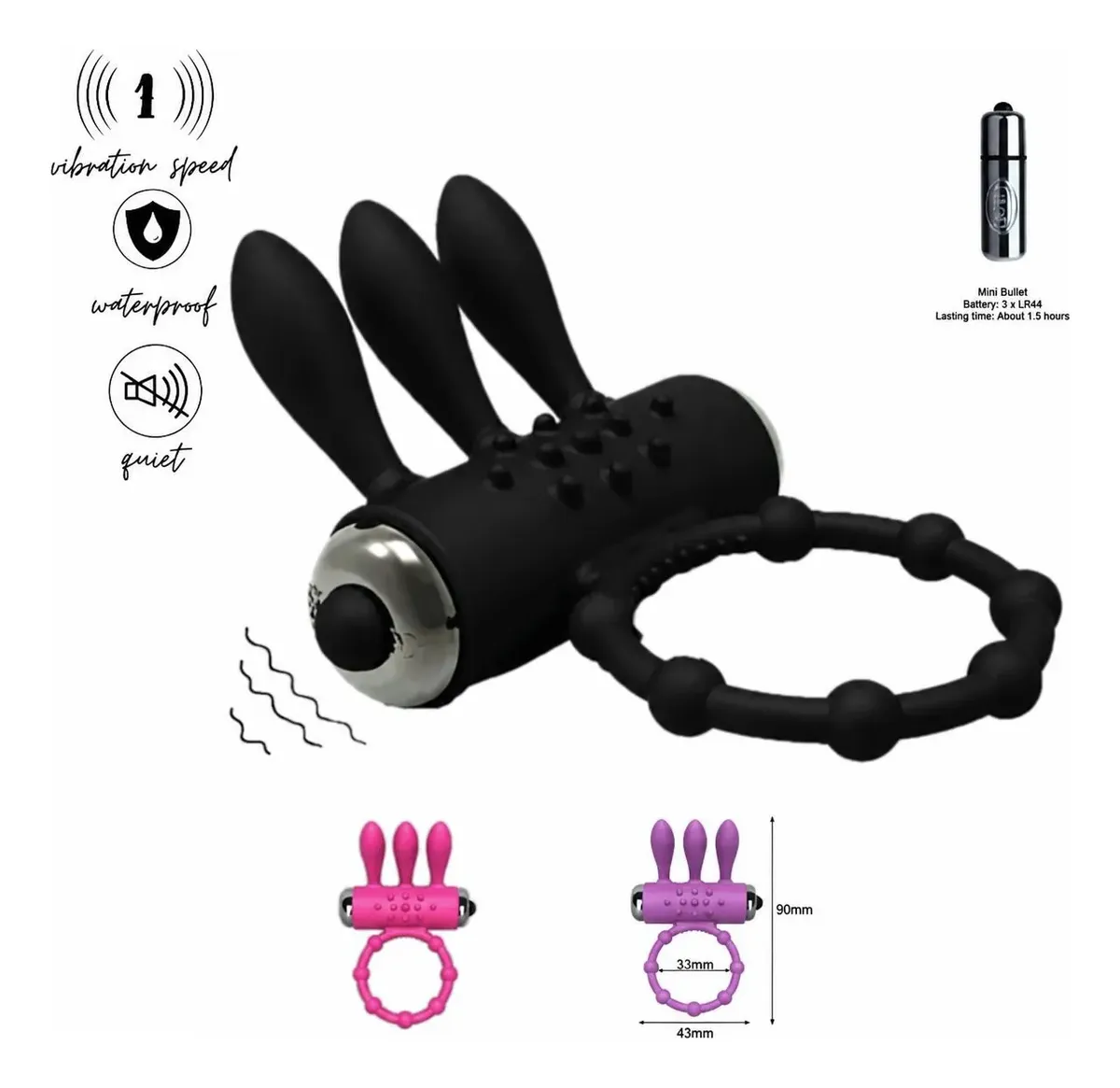 Anillo Vibrador Retardante Para Parejas Re-033