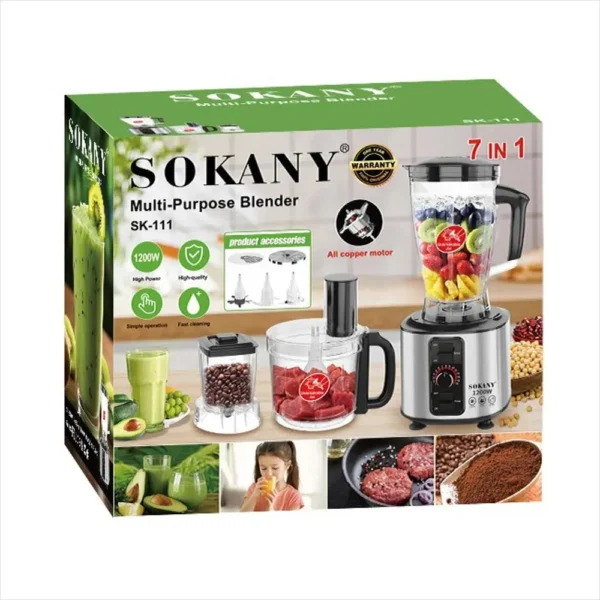 Licuadora Profesional 7 En 1 Procesador De Alimentos Sk-111 - Imagen 4
