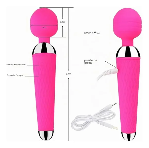 Vibrador Usb Recargable Doble Vibración Impermeable Mj-12 - Imagen 3