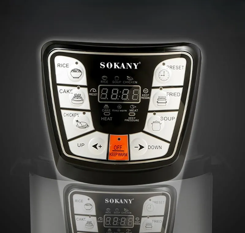 Olla Multifuncional Sokany 1000w Digital Sk-2401 - Imagen 4