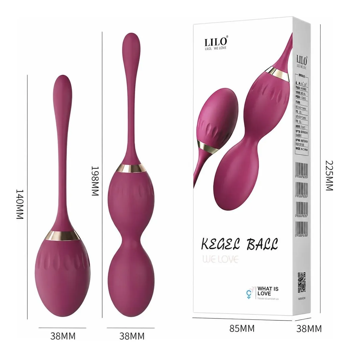 Bolas Chinas Kegel Ball Lilo De Silicone+abs Ll-b2124