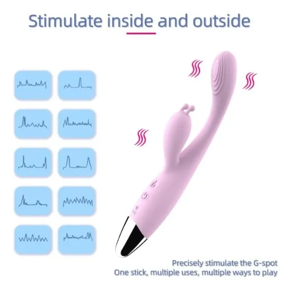 Vibrador Sagan Massageador De Silicone 12 Niveles Sg1311 - Imagen 4