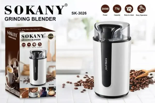 Molino De Cafe Eléctrico Sokany Para Granos 200w Sk-3026 - Imagen 2