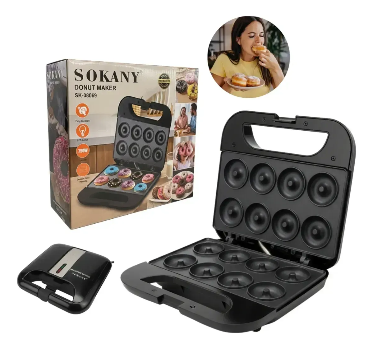 Máquina Eléctrica Mini Donas 8 Puestos Sk-08069 - Imagen 2